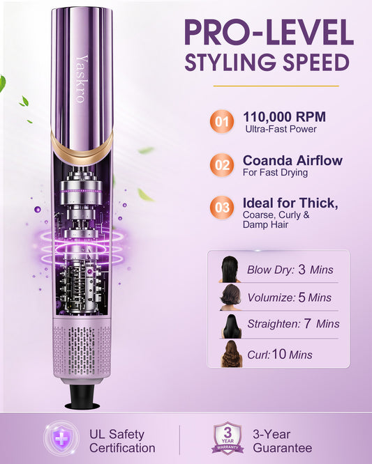 Yaskro 6-in-1 Hot Air Brush