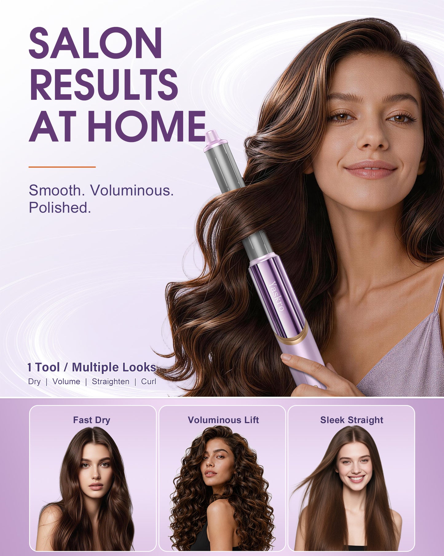 Yaskro 6-in-1 Hot Air Brush